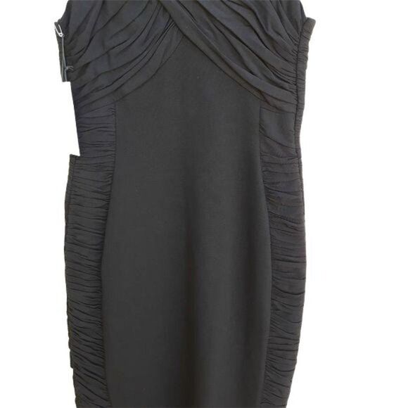 Bailey 44 Thrill Ride Dress Bodycon Halter Mesh Gathered Ruched Crisscross Sz S - Picture 6 of 15